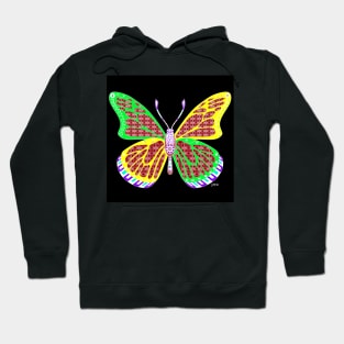 ballet with butterfly wings ecopop in totonac mandala patterns art Hoodie